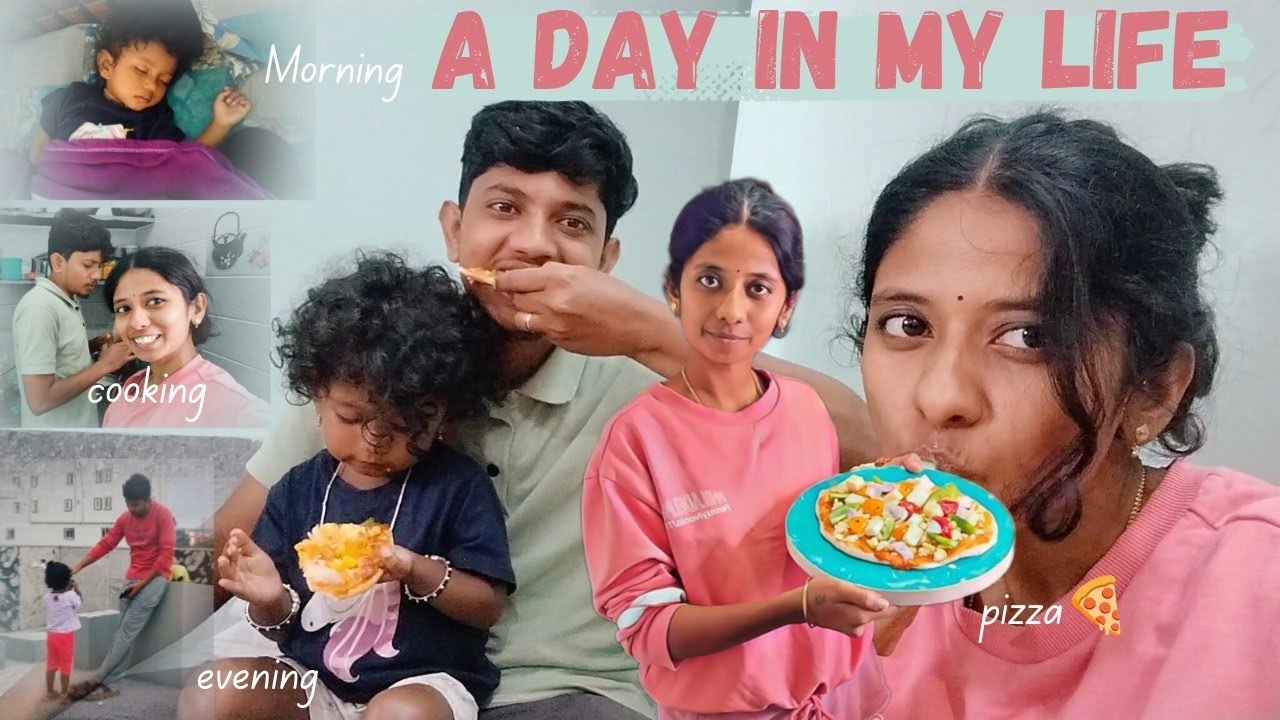 A Day In My Life  | Homemade pizza recipe 🍕 | family time 👩‍❤️‍👨 | cooking ‎⁨| @manju4530⁩  