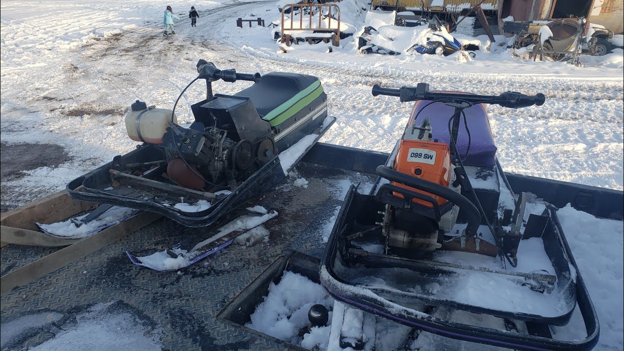 Arctic Cat kitty cat snowmobile powered by Stihl ms660 chainsaw engine. Awesome!!