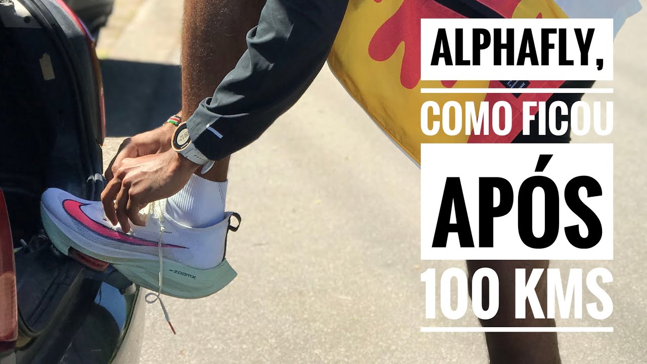 Alphafly Next % após 100 QUILÔMETROS