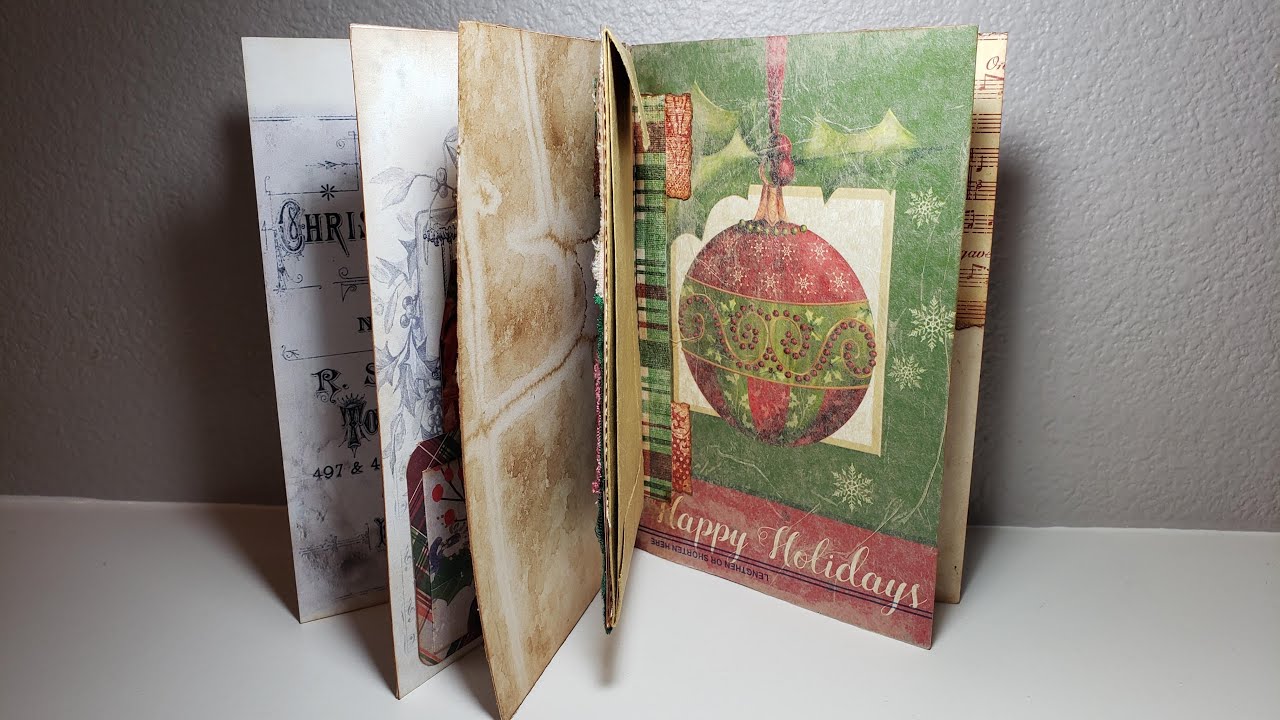 Hinge Journal Made From Christmas Cards