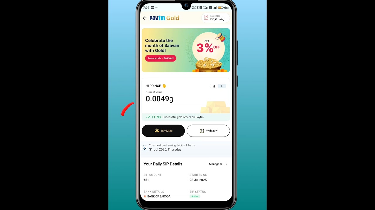 Paytm daily gold saving kaise kare 2025 | Paytm gold sip kaise kare | Paytm gold