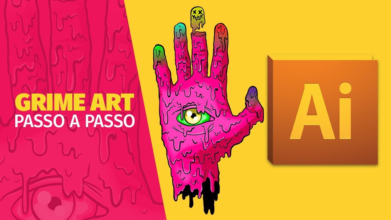 Tutorial Grime Art - PASSO A PASSO no Adobe Illustrator
