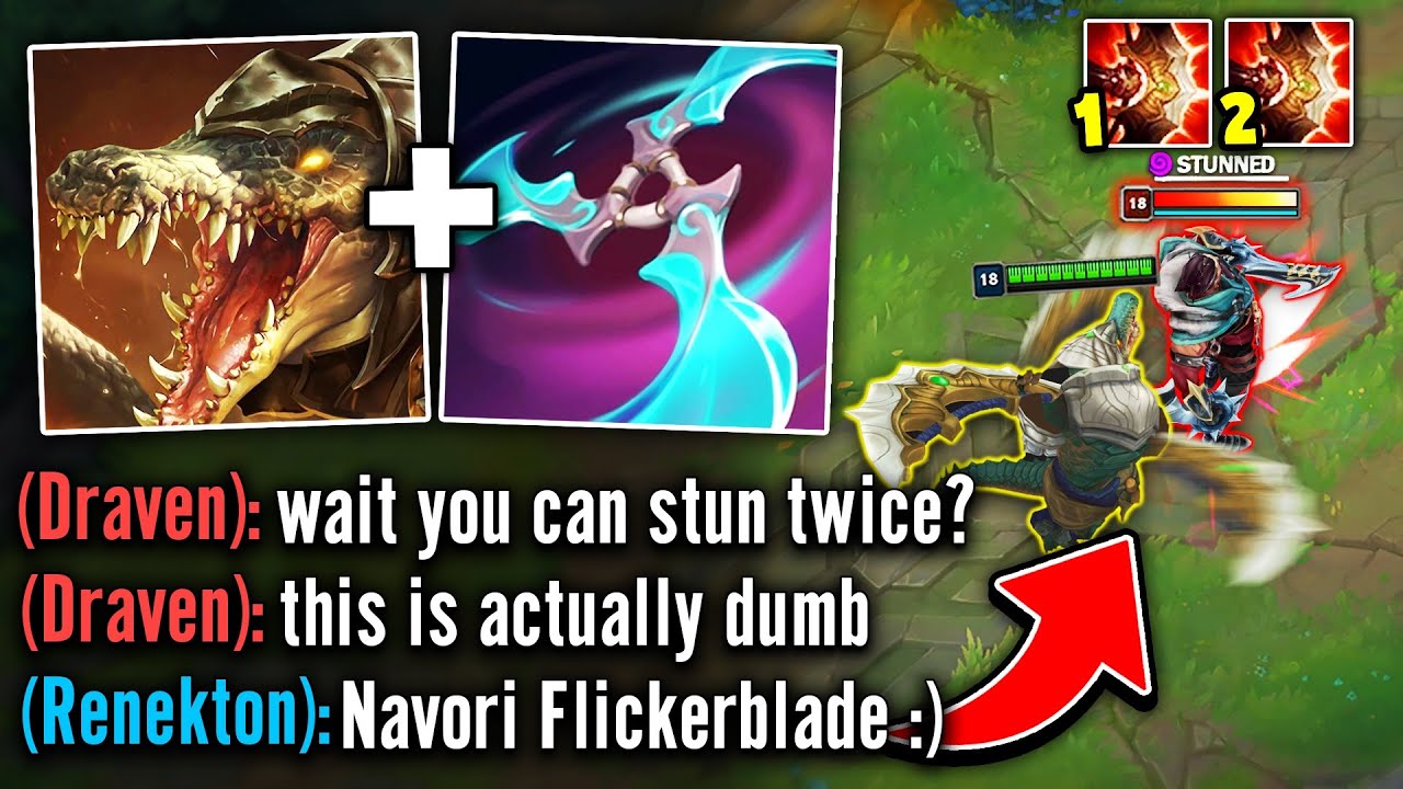 Renekton but I can perma stun you because I have Flickerblade (they don't expect it)