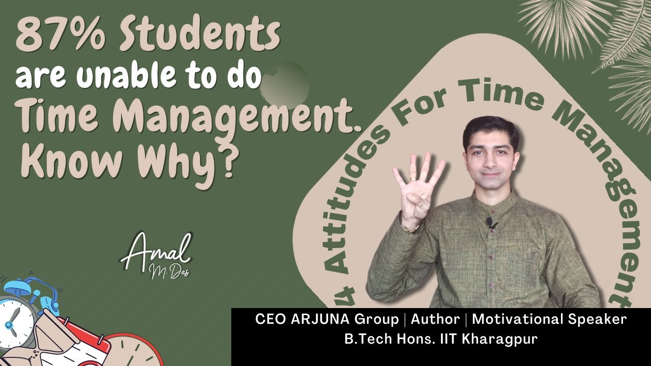 These 6 minutes can change your life! Learn the right attitude for Time Management | Amal M Das