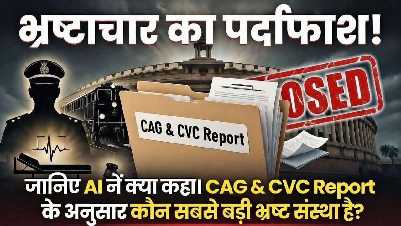 देश की सबसे भ्रष्ट संस्थाएँ EXPOSED! 🔥 CAG-CVC 2025 Report में टॉप 5 कौन? | Groke World Affair