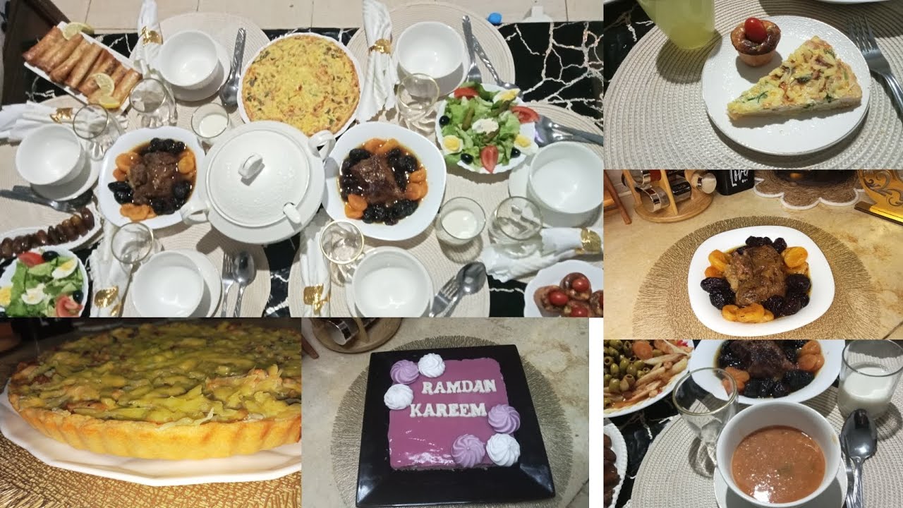 افتتاحية رمضانية راقية 🌛بين ملوحة الكيش😋 وحلاوة طاجين الحلو 👌