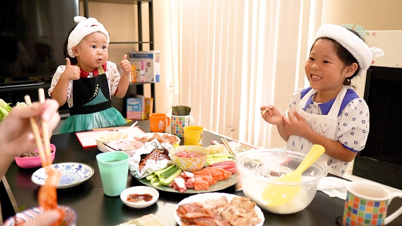【ある日の食卓】娘の誕生日にアメリカのありったけの海鮮を集めて手巻きしたら幸せでした