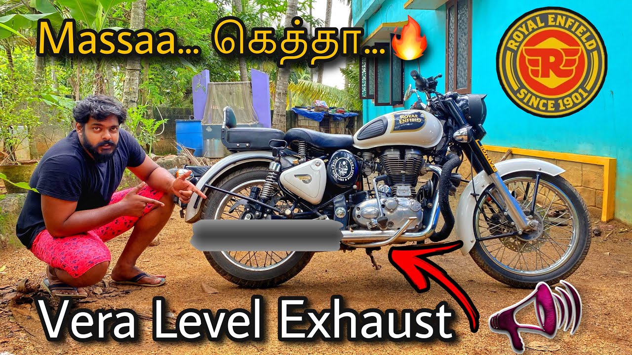 New exhaust for My Royal Enfield Classic 350 | Best Exhaust 🔥 High Bass | Rider Mugi