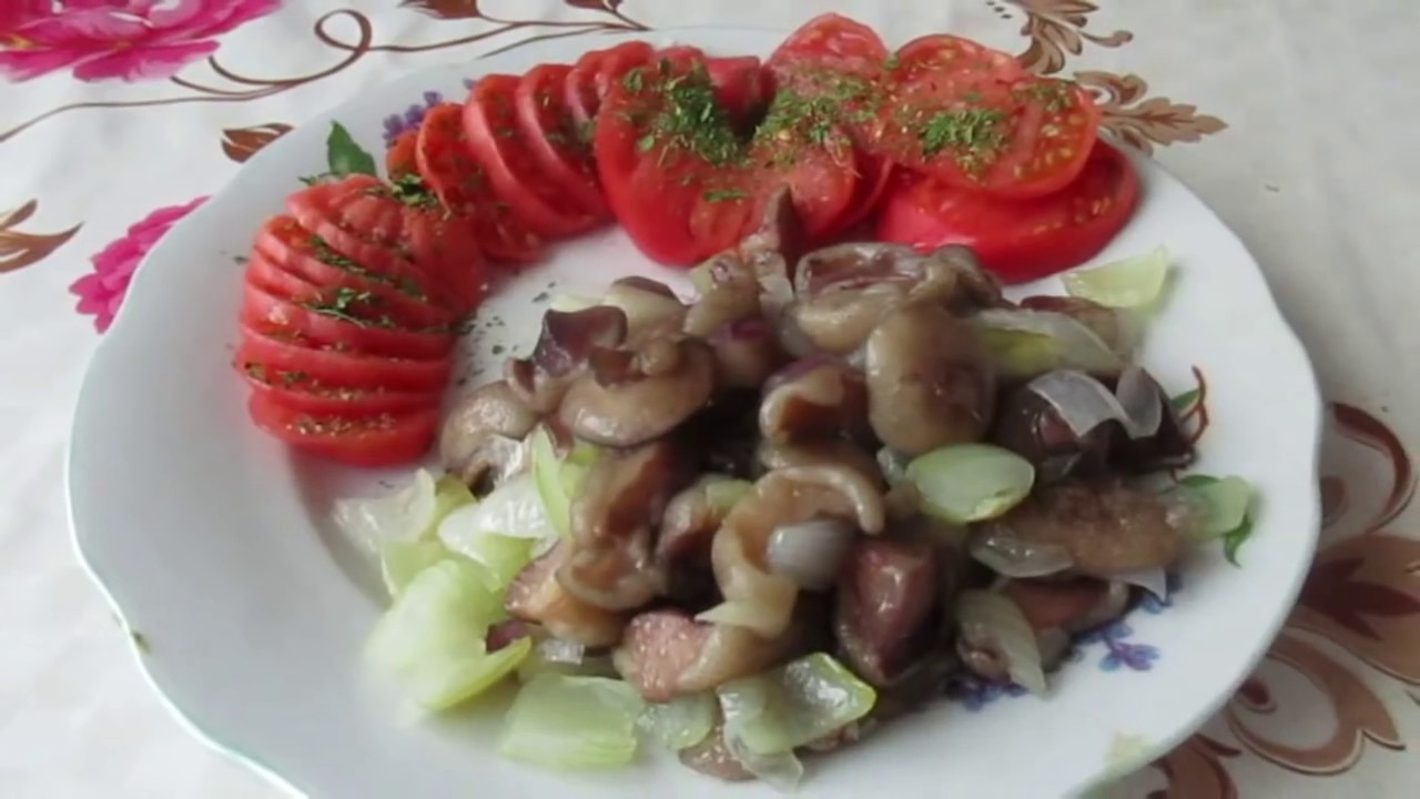 Маслята жареные с луком. Просто вкусно!