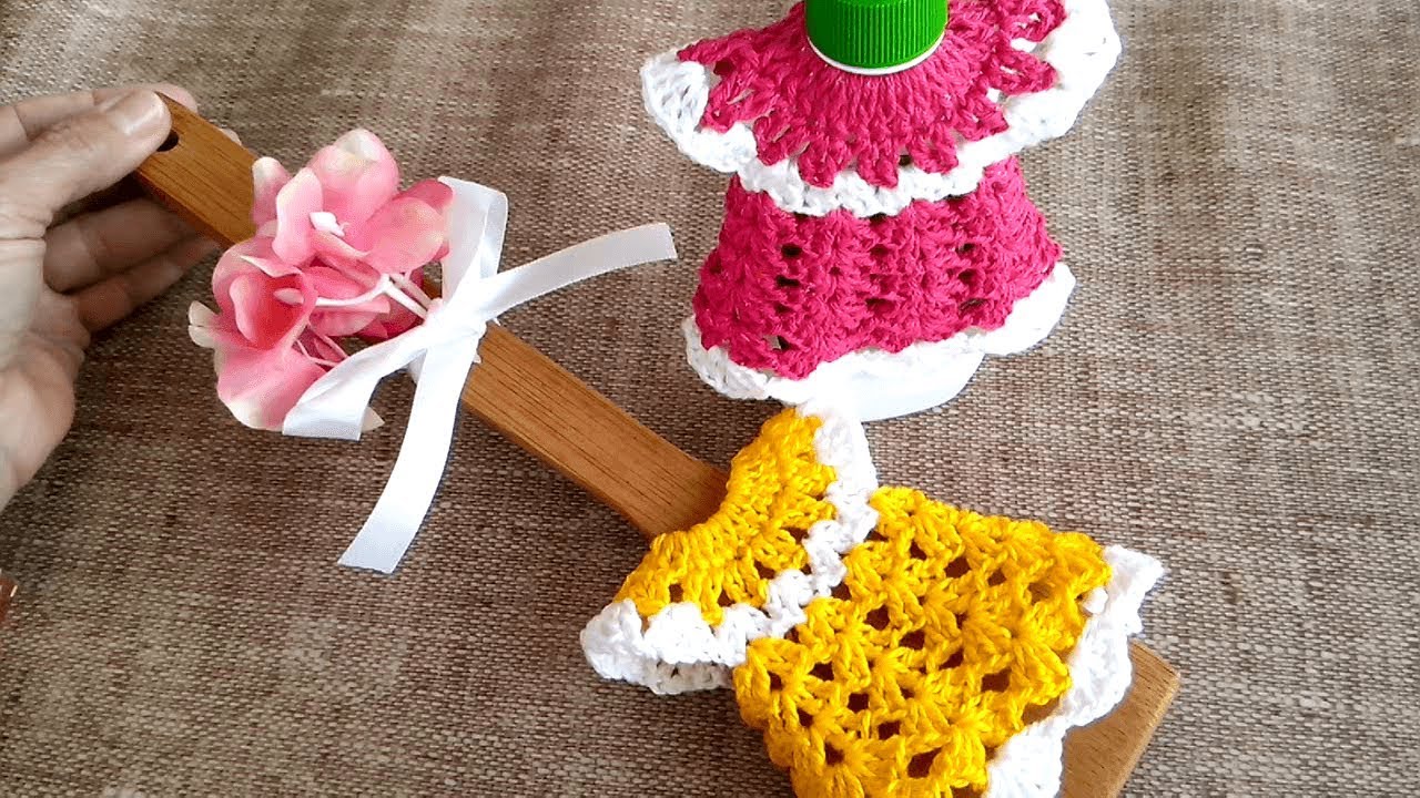 VESTIDO DECORAÇÃO PARA COZINHA EM CROCHÊ | Passo a Passo