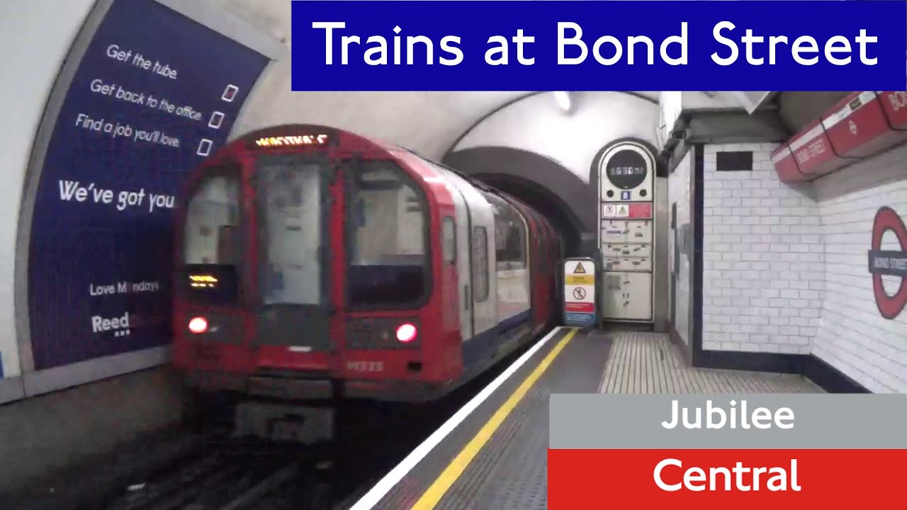 London Underground: Central and Jubilee line trains at Bond Street | Cool Transport