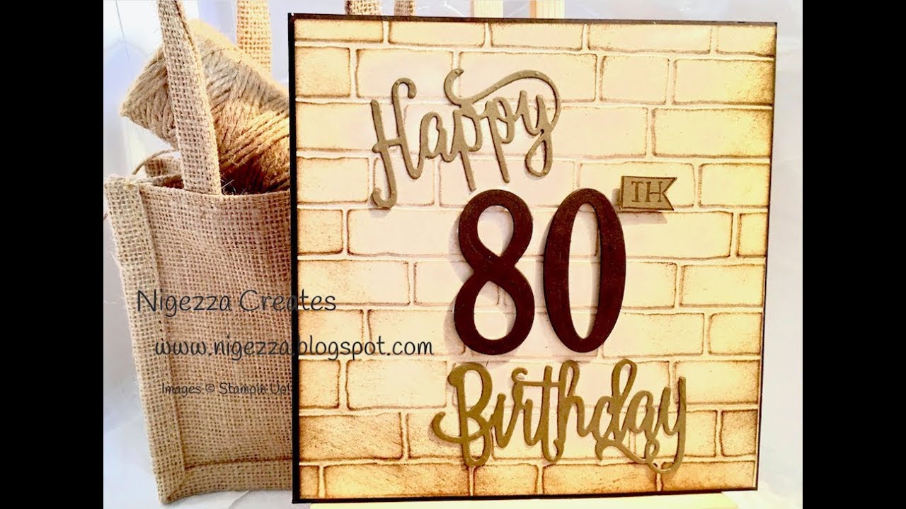 Masculine 80th Birthday Card Using Stampin Up Products
