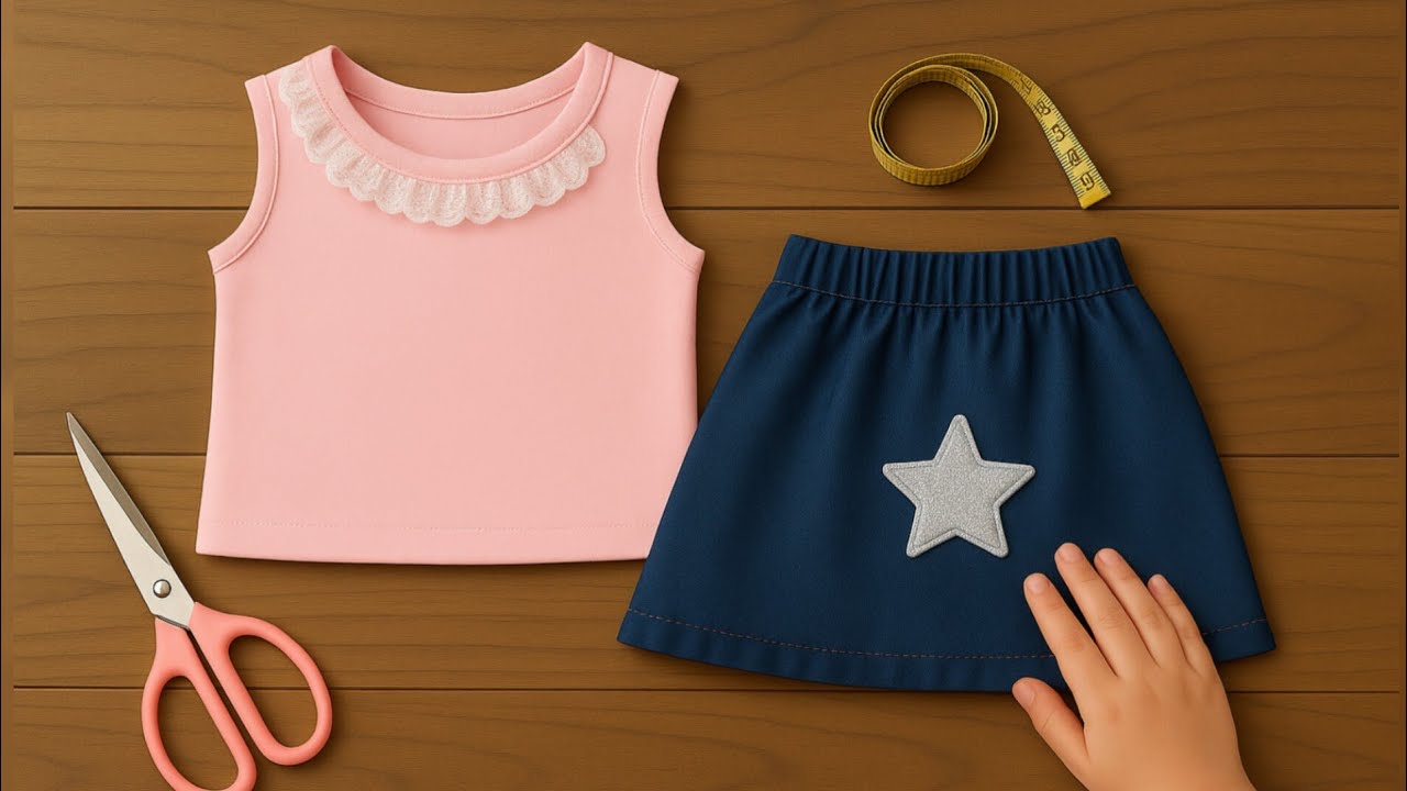 ⛔Don’t Throw Away Your Old Jeans! Transform Them into a Stylish Kids’ Denim Dress in Just 1 Hour!✂️👗