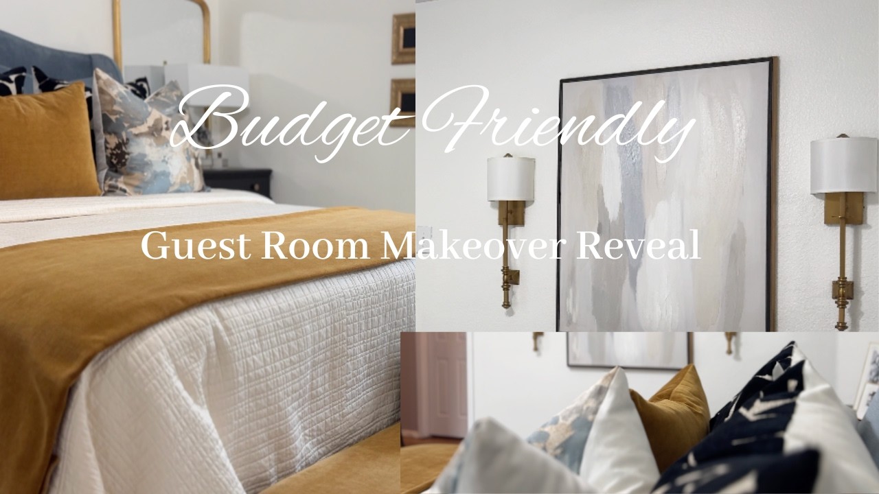 Budget Friendly Guest Room Makeover Reveal  Cozy French Country with Modern Twist Transformation