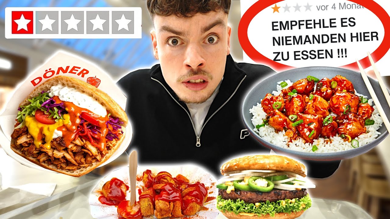 Ich TESTE 1 TAG die SCHLECHTESTEN RESTAURANTS meiner STADT (LAUT GOOGLE BEWERTUNGEN 🥴)