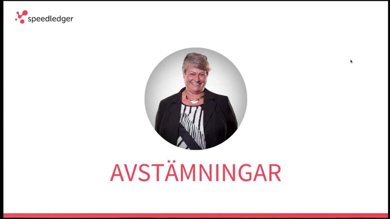 SpeedLedger webbkurs avst&auml;mningar