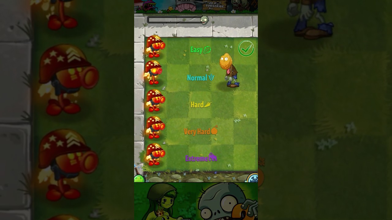 PvZ2 - Fire Gatling Pea Vs Level of Gargantuar #Shorts #pvz #pvz2