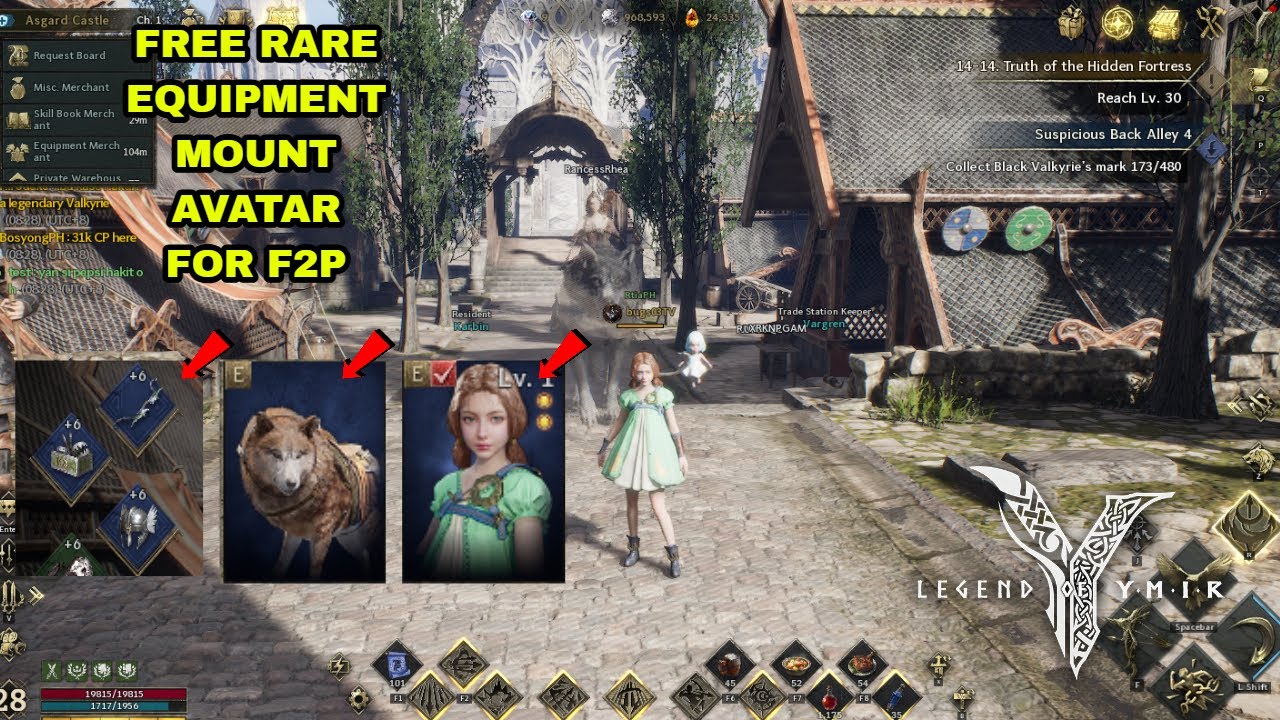 Legend of Ymir - Free Rare equipment , mount , valkyrie quick guide