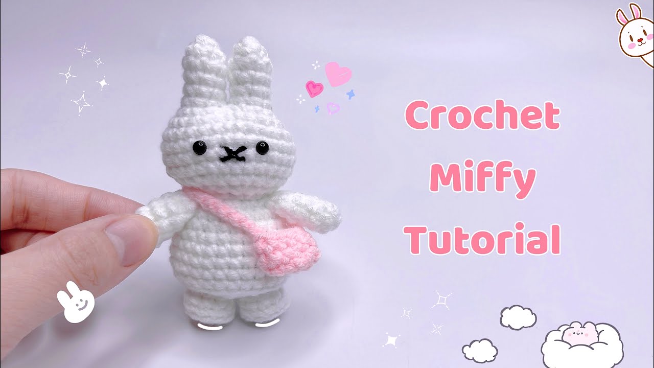 Crochet Miffy Tutorial 🐰| Miffy Keychain Amigurumi | Móc Thỏ Miffy