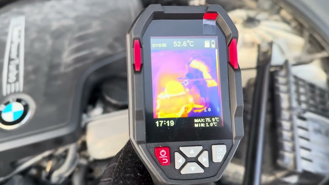 BMW Cold Start at −20 °C — Thermal Camera Shows the Heat