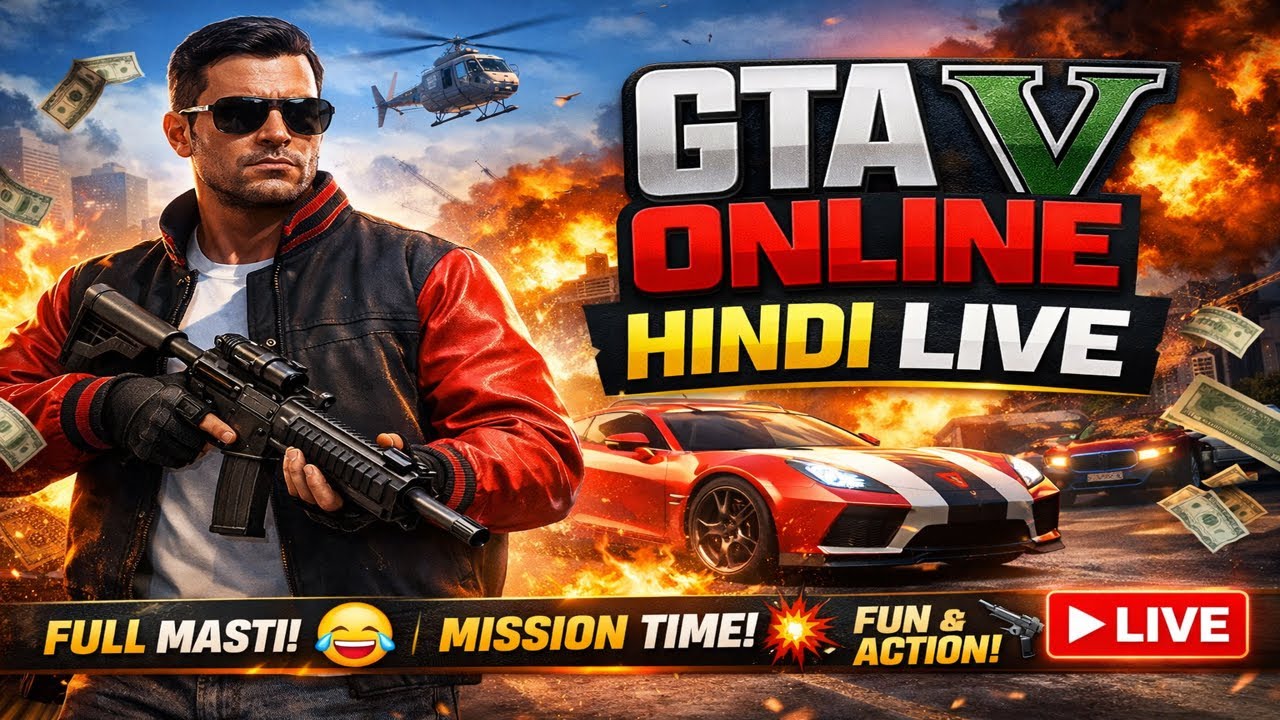 GTA 5 Online Hindi Live | Chill Gameplay & Fun Moments 🎮