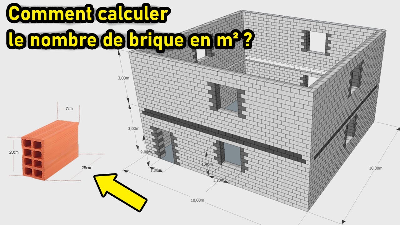 Comment calculer le nombre de brique en m² dans un mur? #omarcherkaoui #construction #maçonnerie