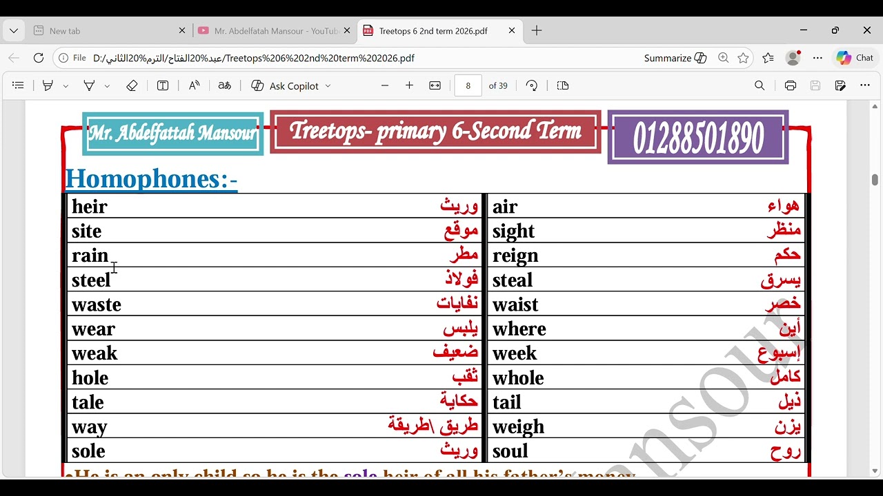 معنى Homophone