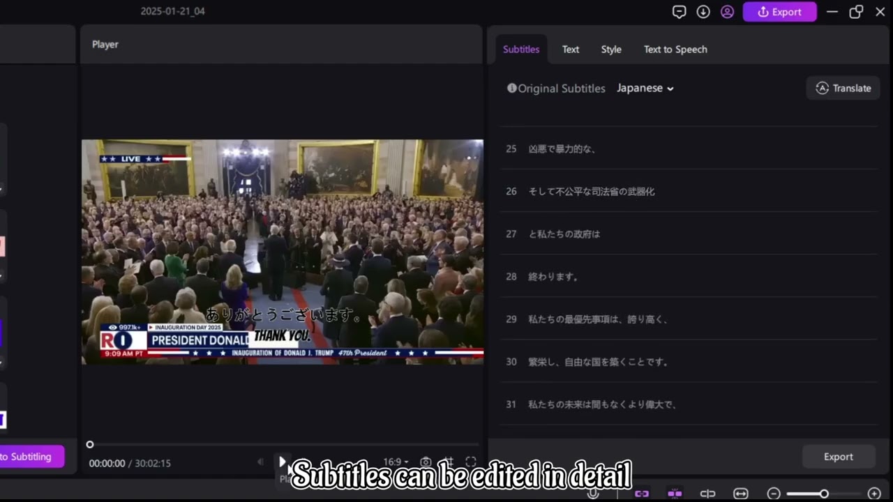 One-click translation of multilingual subtitles tutorial