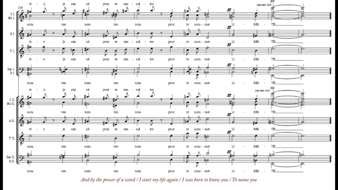 Poulenc | Libert&eacute; [FP 120 n. 8, &aacute; 12; Netherlands Chamber Choir]