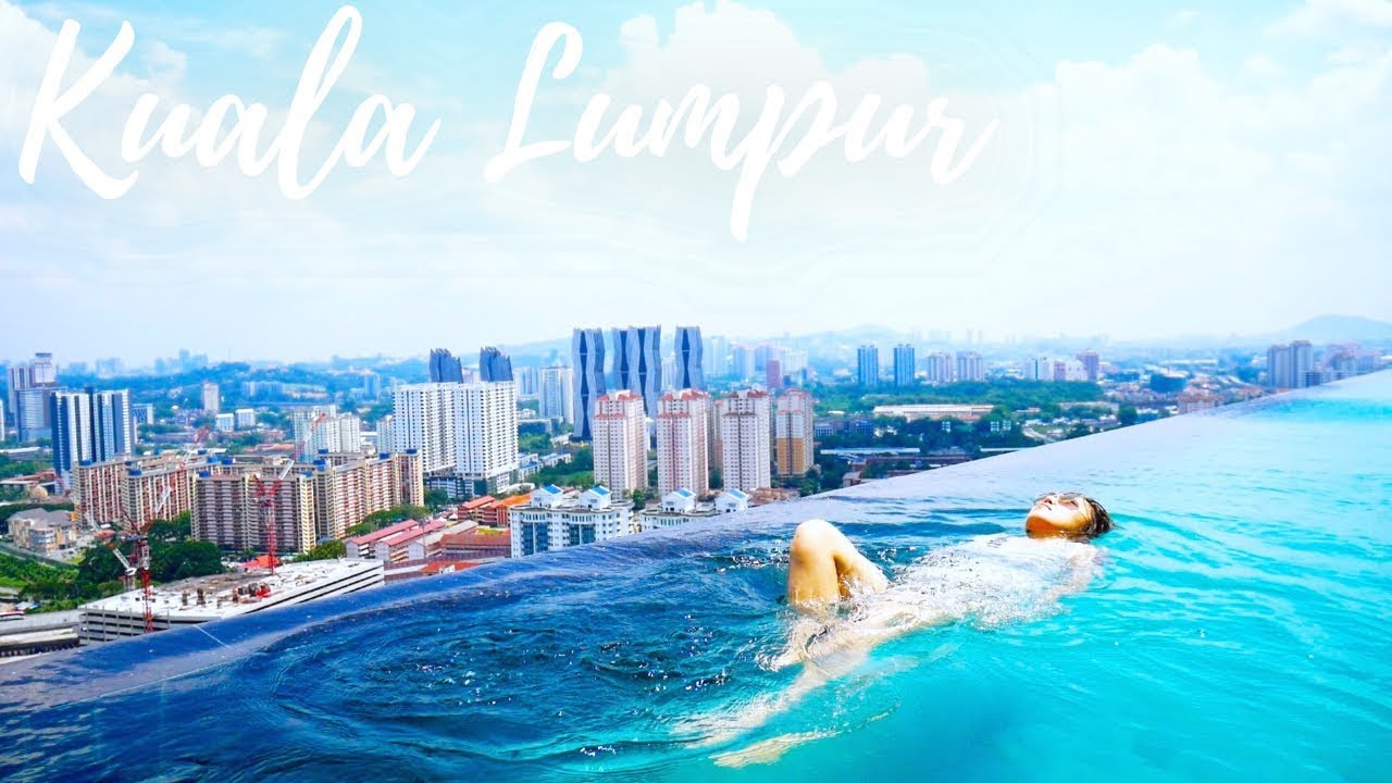 馬來西亞Vlog.6 🇲🇾 我在吉隆坡民宿頂樓無邊際泳池仰泳中