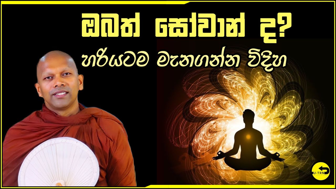 ඔබ සෝවාන්ද ?? හරියටම මැනගන්න ක්‍රමයක් ගැන භික්ශුවක් කියූ කතාව​-oba sowan welada?