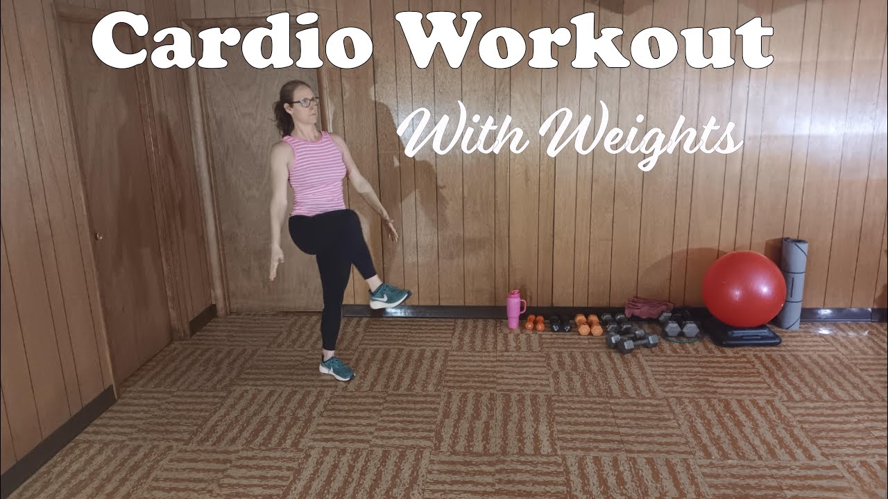 Cardio Workout With Weights // At Home Workout // Fat Burning // HIIT Cardio