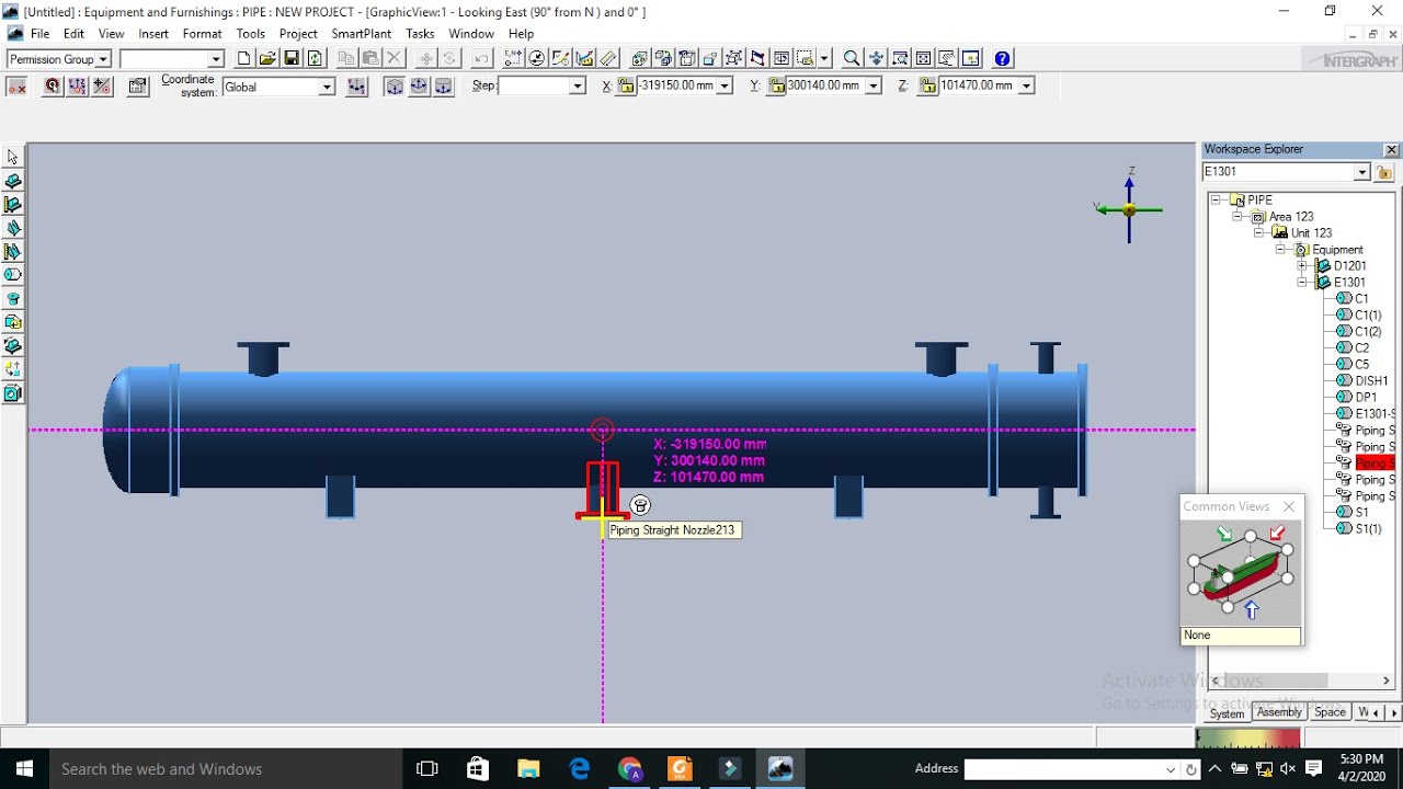 SP3D Equipment Modeling | Complete Design | Drawing | Tutorial 6    how Create Heat Exchanger [SP3D]