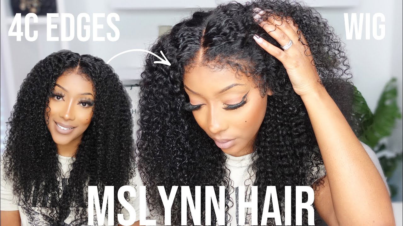Most Realistic Hairline 4c Edges Kinky Wig Install Review | Ft. MsLynn Hair