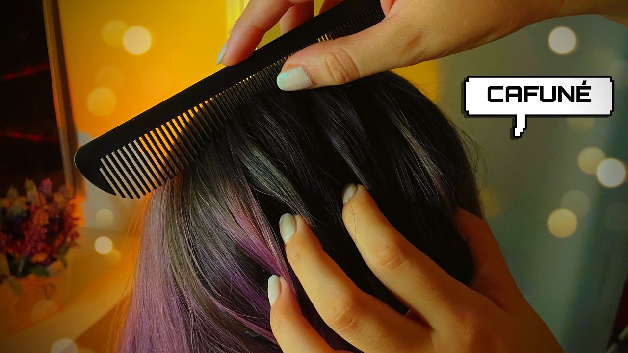 ASMR - PENTEANDO CABELO E CAFUNÉ #asmr