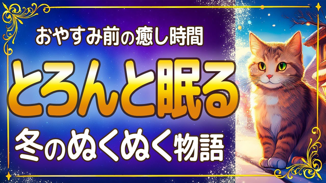 【睡眠朗読】やさしい夜に包まれる冬の物語｜「猫のぬくぬく便」「おでん屋バス、発車」