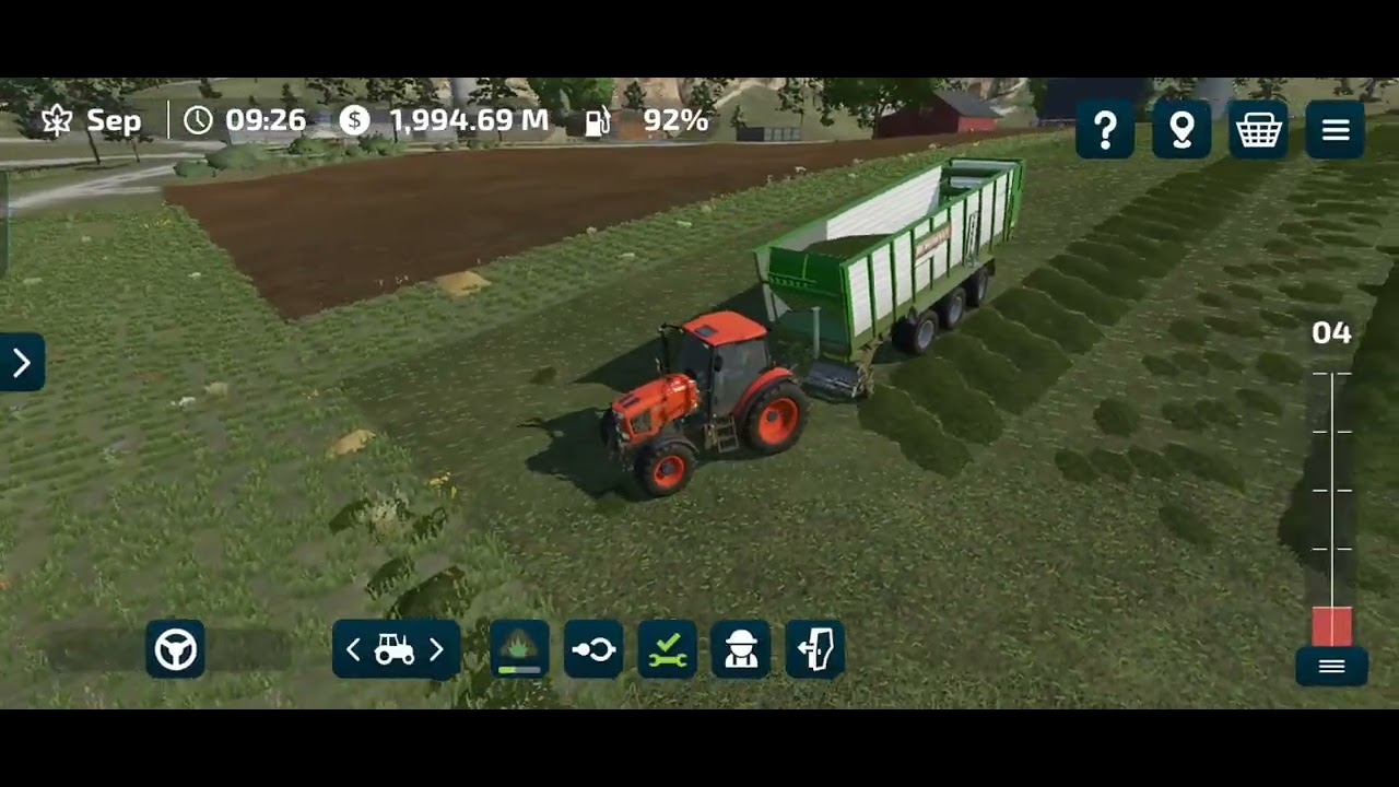 Grass collect for animals in fs23 mobile
