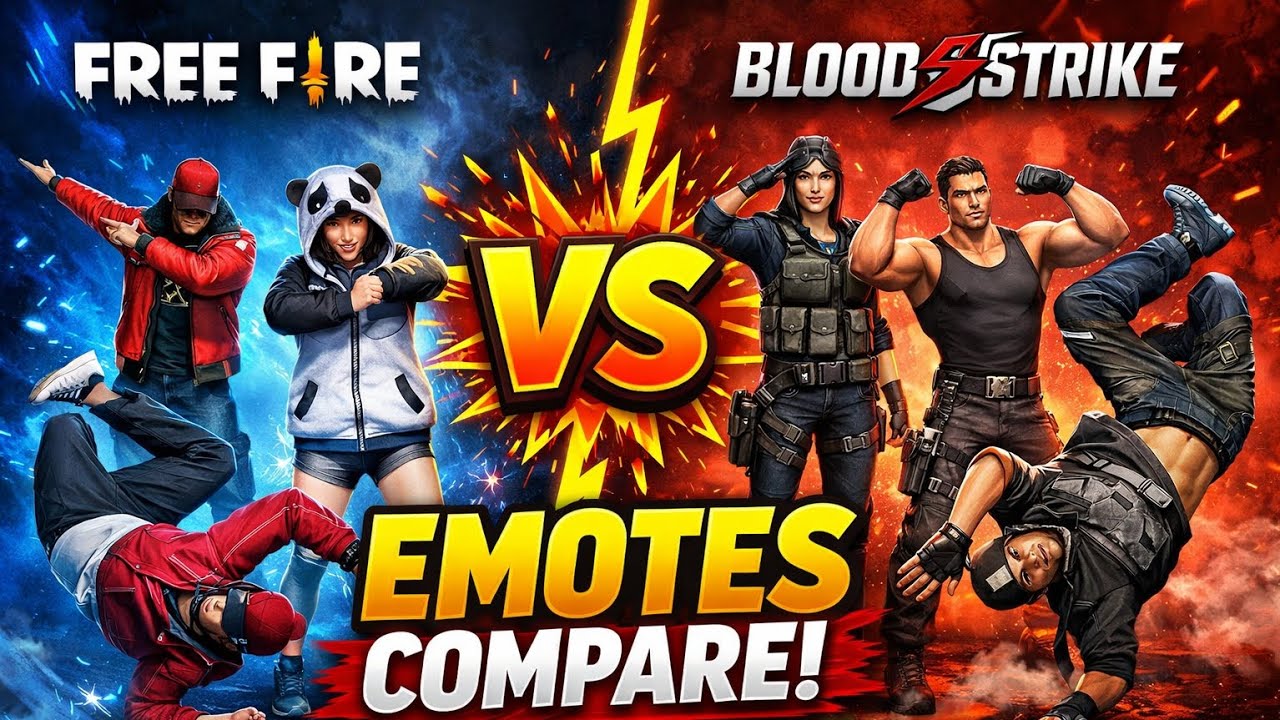 Free Fire vs Blood Strike Emotes Comparison 🔥 कौन है BEST? | Sun Gaming YT   #freefire #bloodstrike 