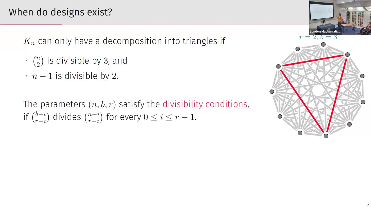 Random processes and quasirandomness for decomposition problems, Julia Böttcher | LMS CSC 2025
