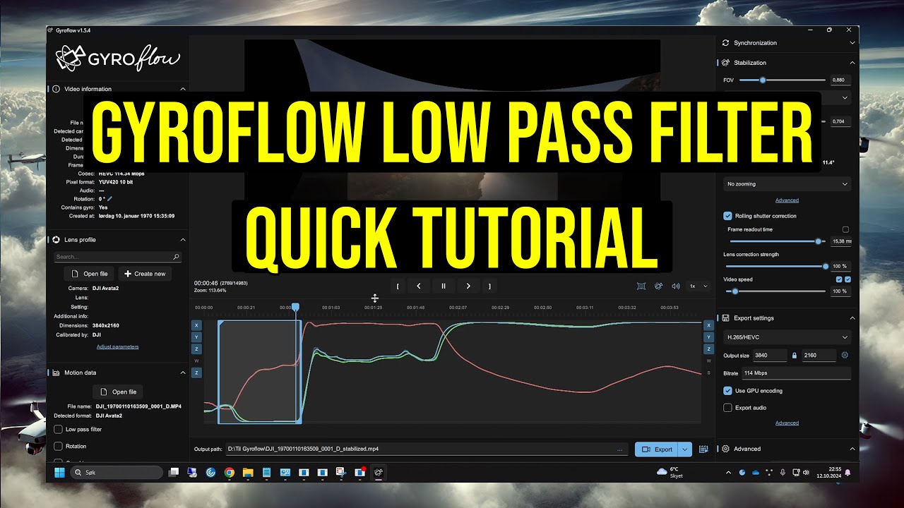 How to Eliminate Jelly Effect with Gyroflow | DJI Avata 2 Low Pass Filter Tutorial