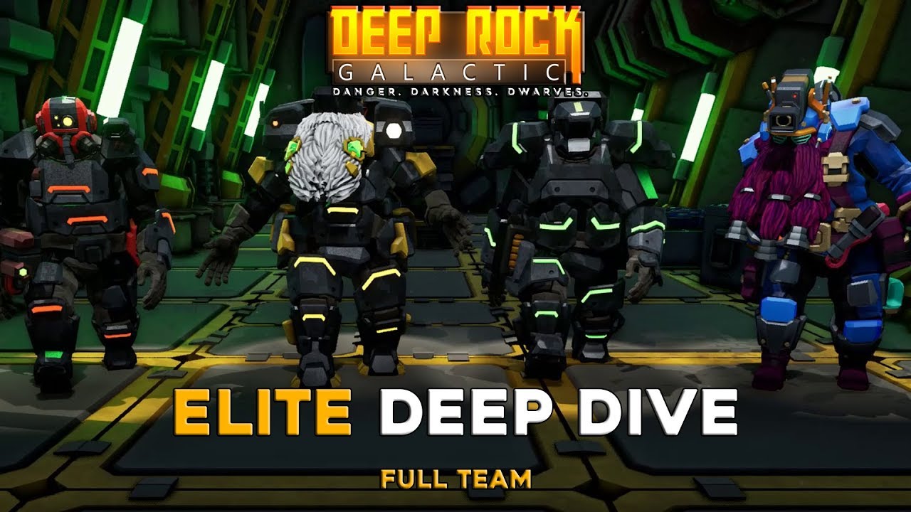 Deep Rock Galactic 1.0 DEEP DIVE ☆ELITE☆ Naked Claw (Fungus Bogs) SCOUT - FULL TEAM