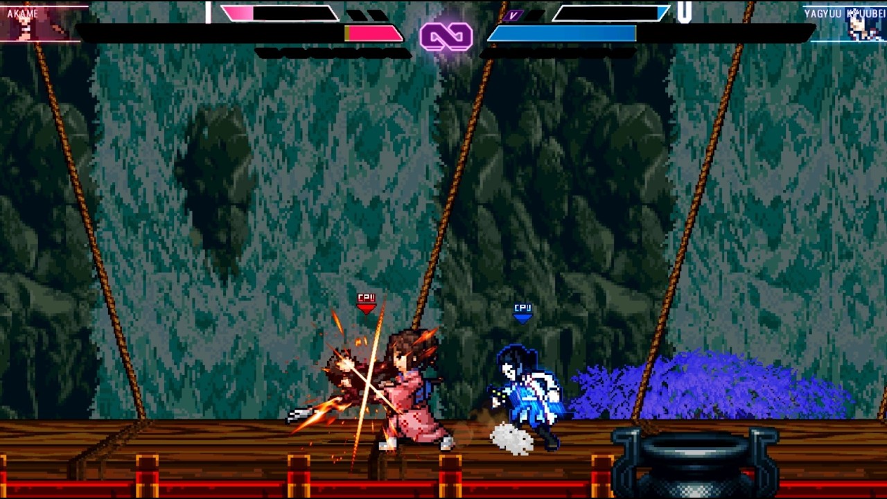 Akane vs  Yagyuu Jubei Epic Pixel Art Fighting Game Battle!