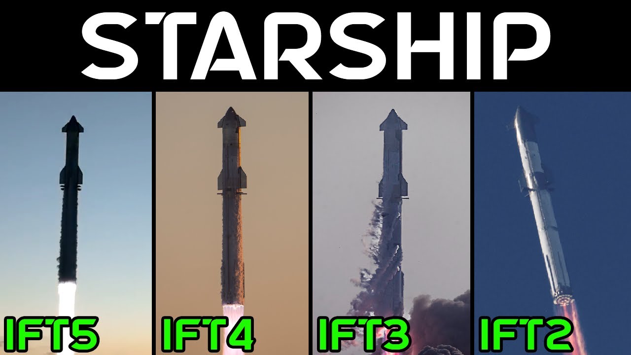 Starship SYNCED Launch IFT5 vs IFT4 vs IFT3 vs IFT2