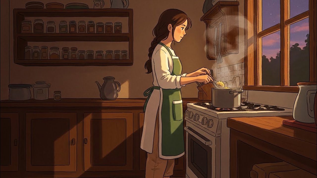 Ghibli-Style ASMR | Cooking Simple Dal and Rice as Rain Whispers Outside 🌧🍚#viral #indian #indiafood
