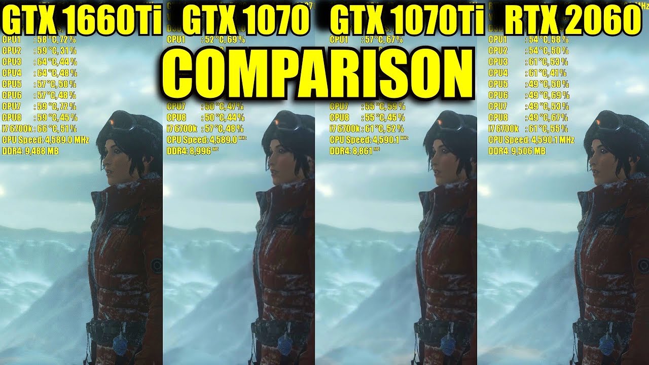 GTX 1660 Ti - GTX 1070 - GTX 1070 Ti - RTX 2060 in 7 Games | 1080p/1440p FPS COMPARISON