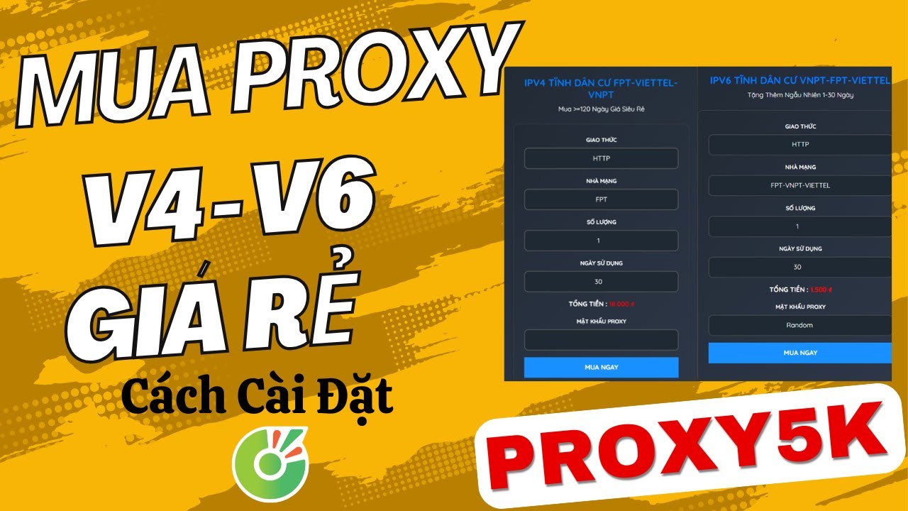 Mua Proxy Private Gi&aacute; Rẻ  |  Hướng Dẫn Mua Proxy V4 Uy T&iacute;n