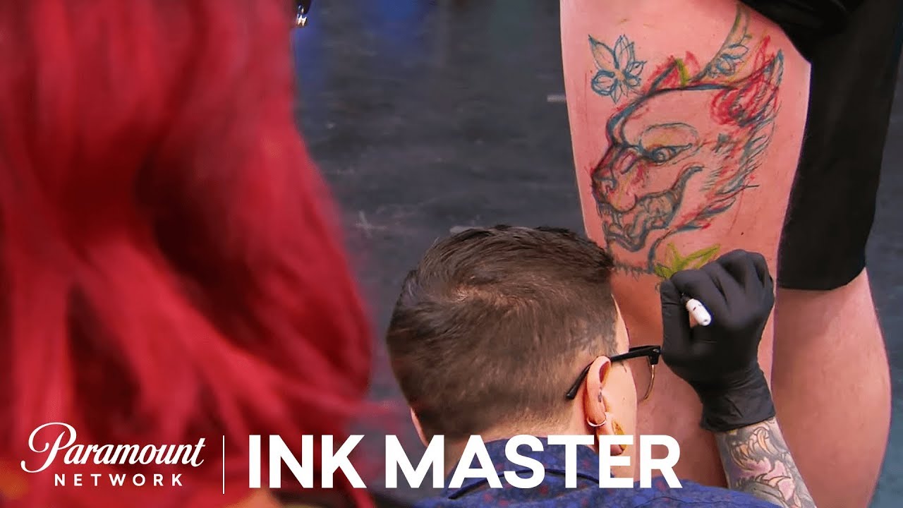 Freehanded Freestyle - Adaptability: Face Off Tattoo | Ink Master: Shop Wars (Season 9)