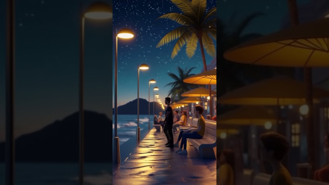 &ldquo;Evenings by the Shore&rdquo;| #SeasideVibes #NightWalks #TropicalNights #citybythesea