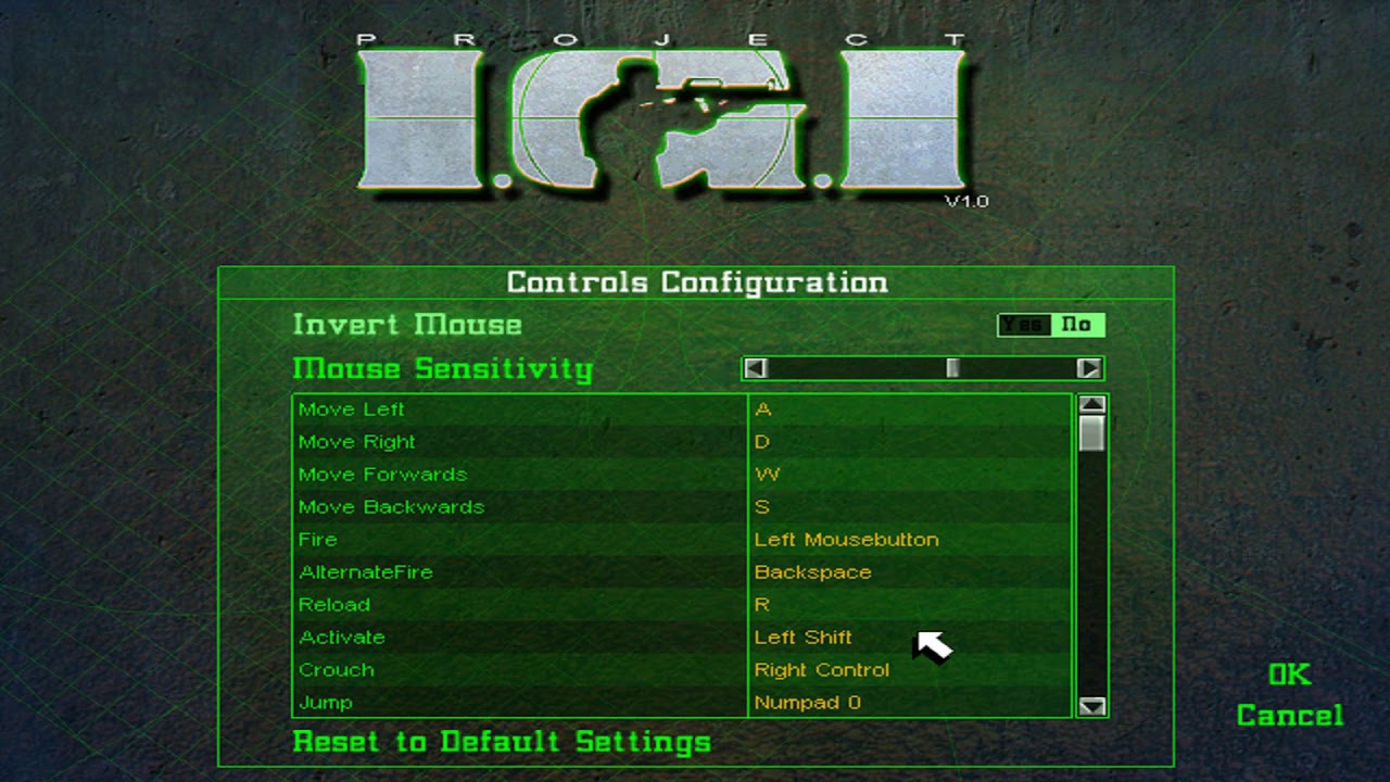 igi 1 keyboard configuration for different gaming experience