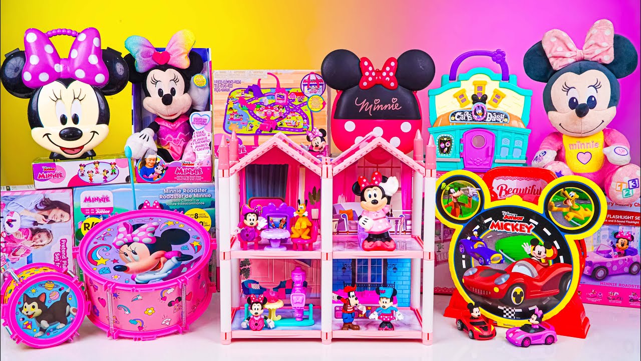 Satisfying with Unboxing Disney Minnie Mouse Party Band Drum Set 🎀 Review Toys ASMR